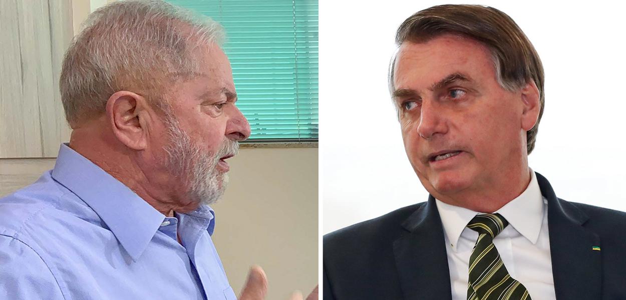 Ex-presidente Lula e Jair Bolsonaro