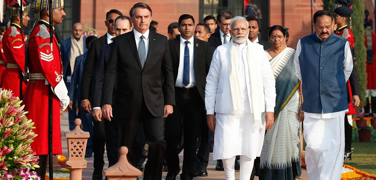 Jair Bolsonaro e Narendra Modi