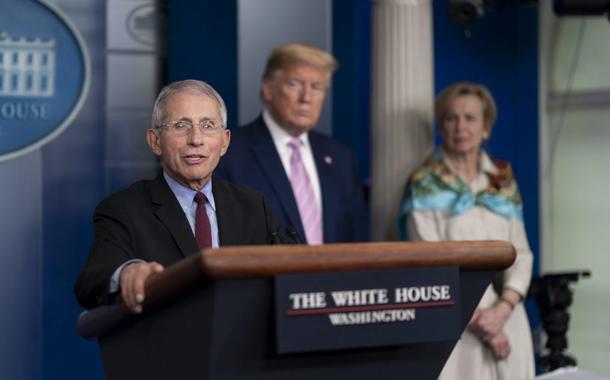 O médico Anthony Fauci é observador por Trump