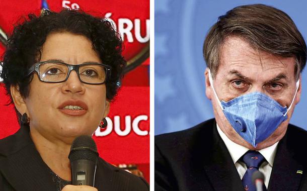 Filósofa Viviane Mosé e Jair Bolsonaro