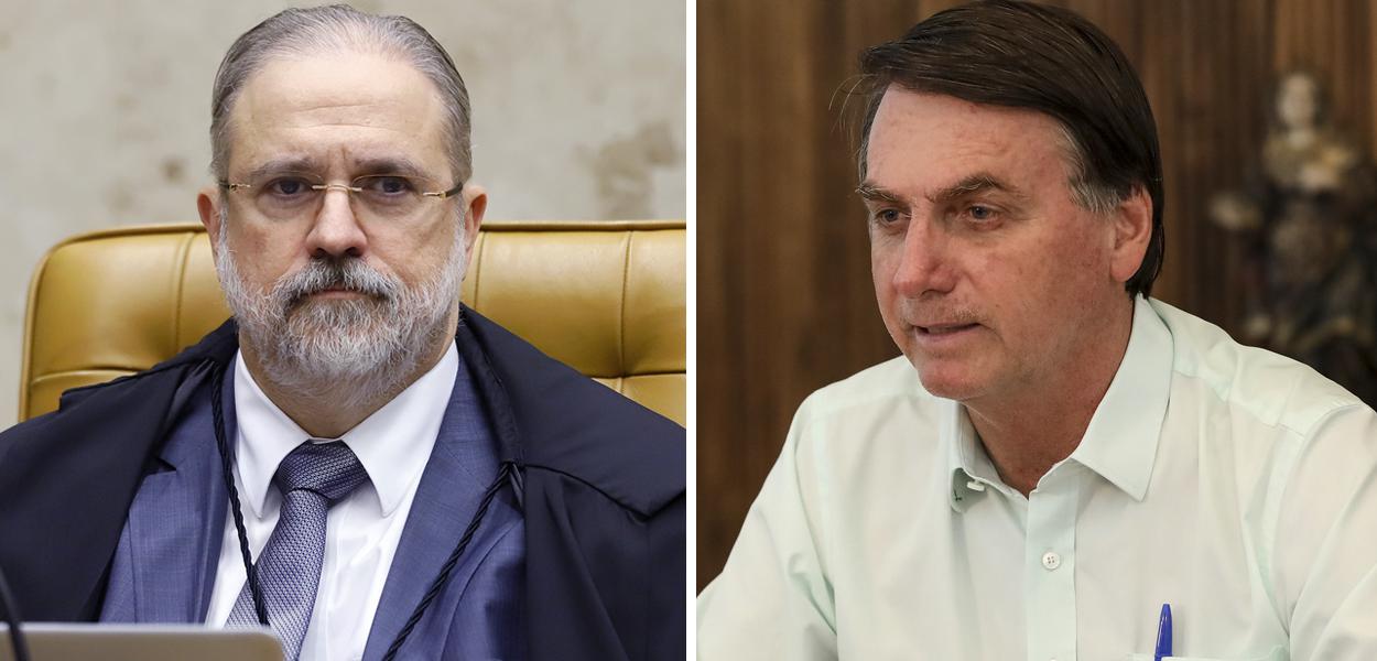 Augusto Aras e Jair Bolsonaro