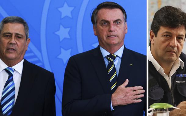 Braga Netto, Jair Bolsonaro e Luiz Henrique Mandetta