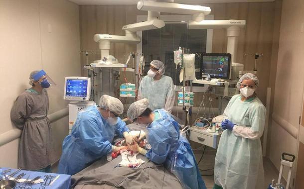 Parto de paciente com coronavírus