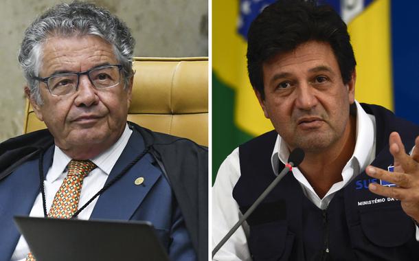 Ministro Marco Aurélio e ministro da Saúde, Luiz Henrique Mandetta