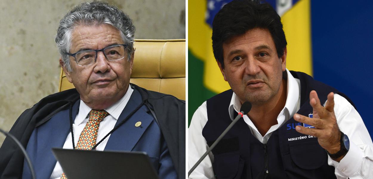 Ministro Marco Aurélio e ministro da Saúde, Luiz Henrique Mandetta
