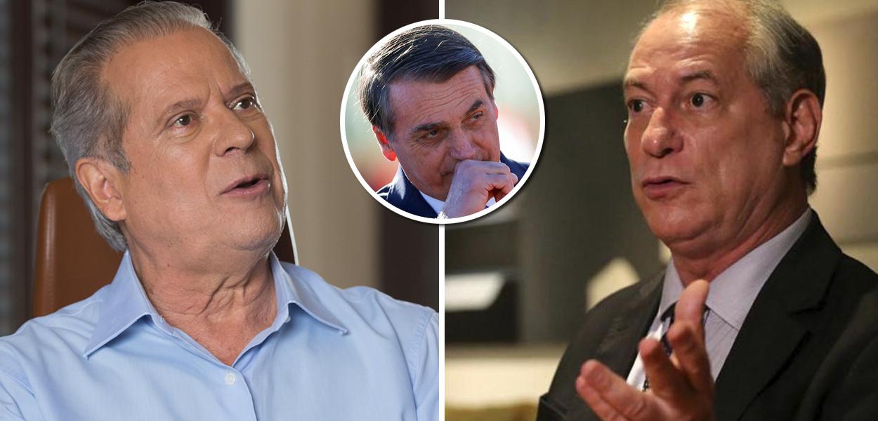 José Dirceu, Jair Bolsonaro e Ciro Gomes