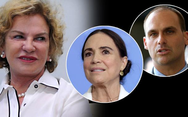 Marisa Letícia, Regina Duarte e Eduardo Bolsonaro