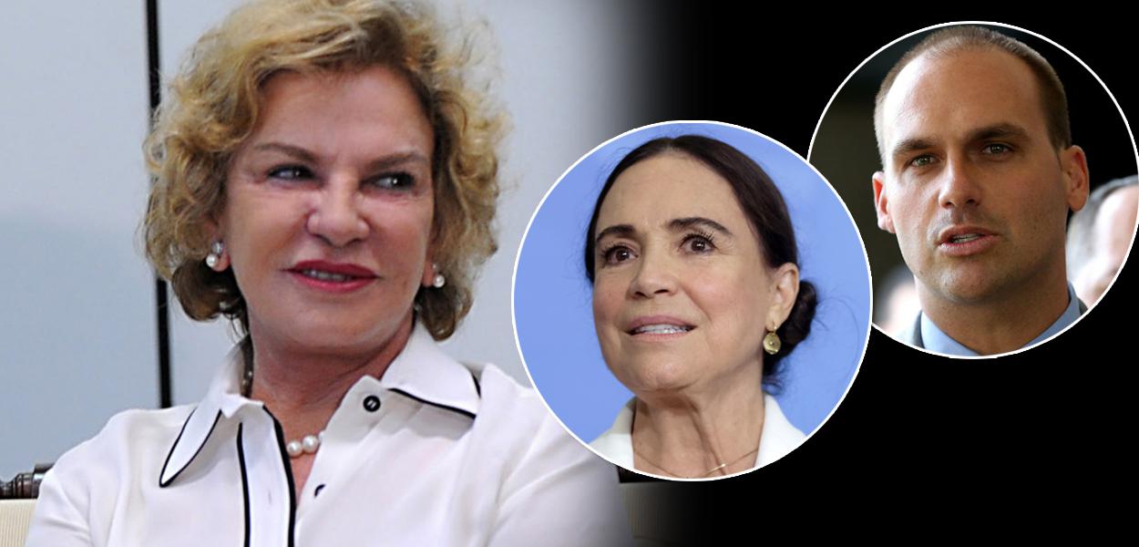 Marisa Letícia, Regina Duarte e Eduardo Bolsonaro