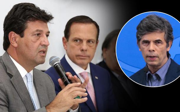 Luiz Henrique Mandetta, João Doria e Nelson Teich