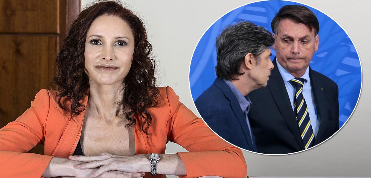 Natália Pasternak, Nelson Teich e Jair Bolsonaro