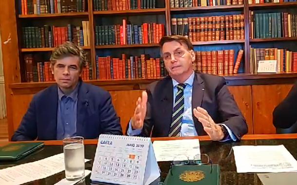 Nelson Teich em live com Jair Bolsonaro