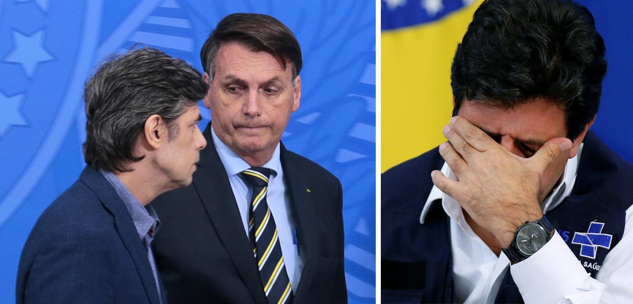 Nelson Teich, Jair Bolsonaro e Nelson Mandetta