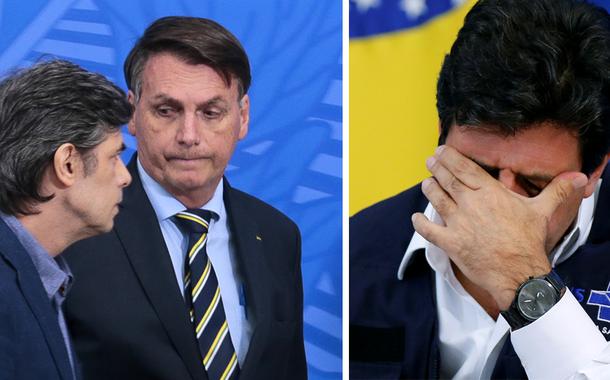 Nelson Teich, Jair Bolsonaro e Nelson Mandetta