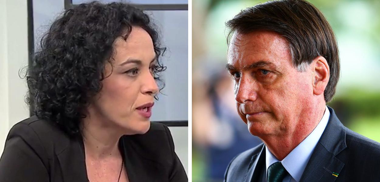 Marcia Tiburi e Jair Bolsonaro