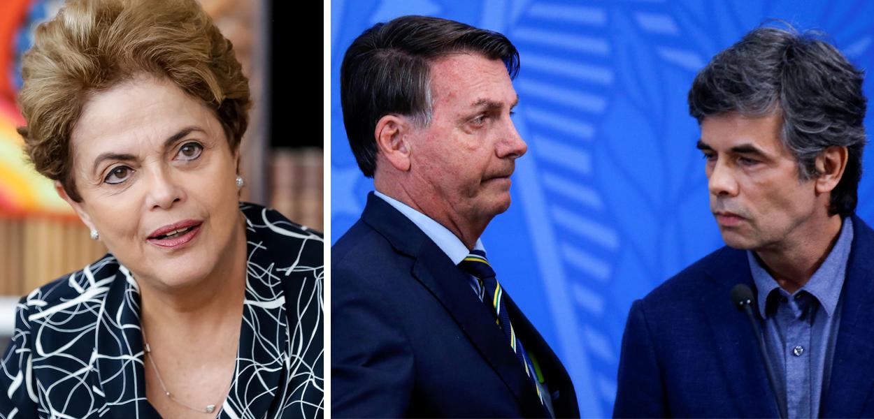 Dilma Rousseff, Jair Bolsonaro e Nelson Teich