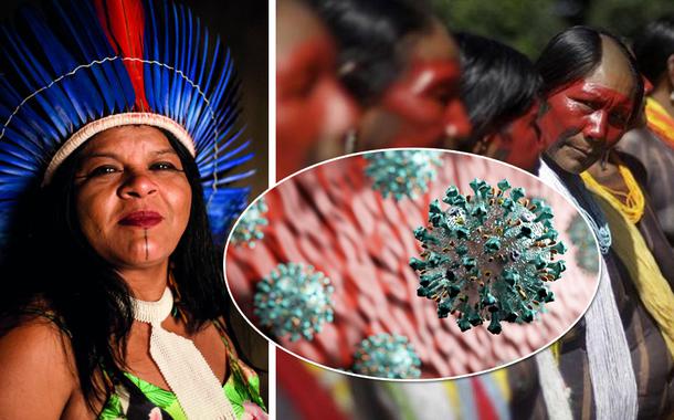 Sônia Guajajara e indígenas