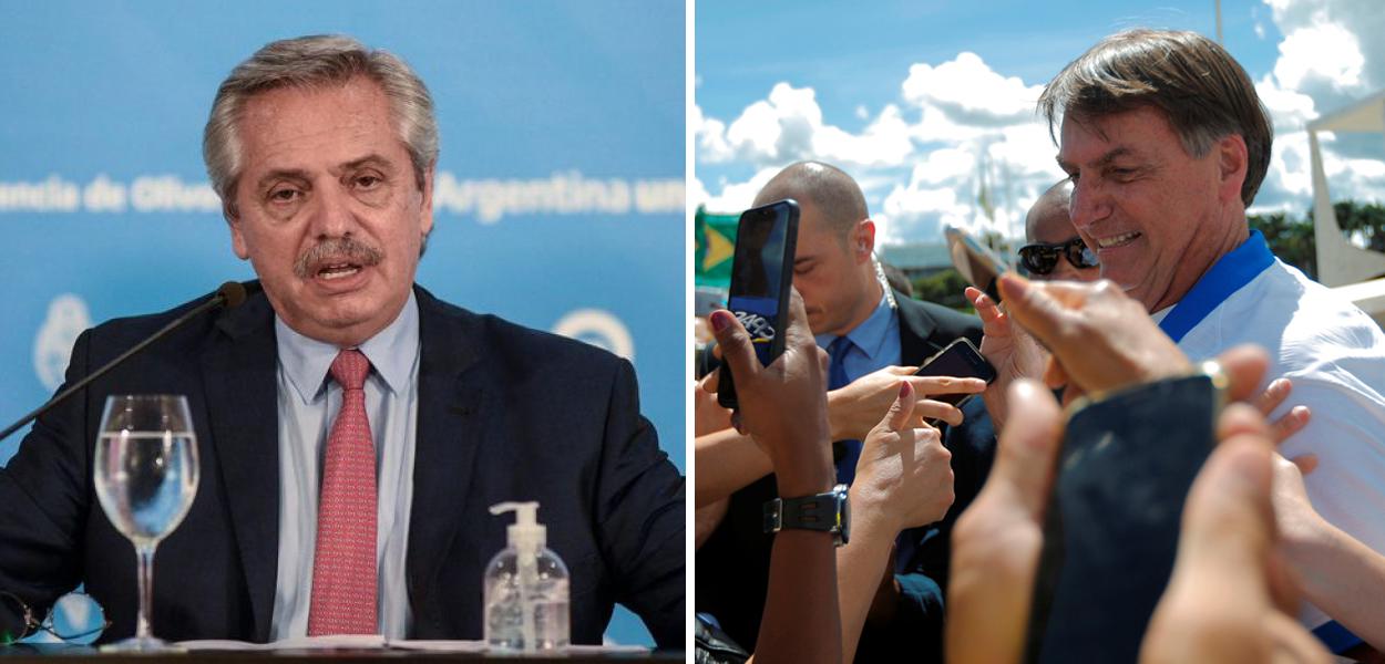 Alberto Fernández e Jair Bolsonaro