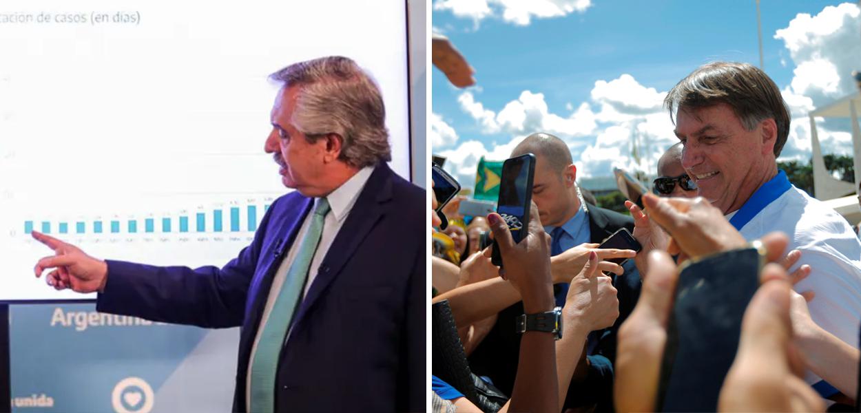 Alberto Fernández e Jair Bolsonaro