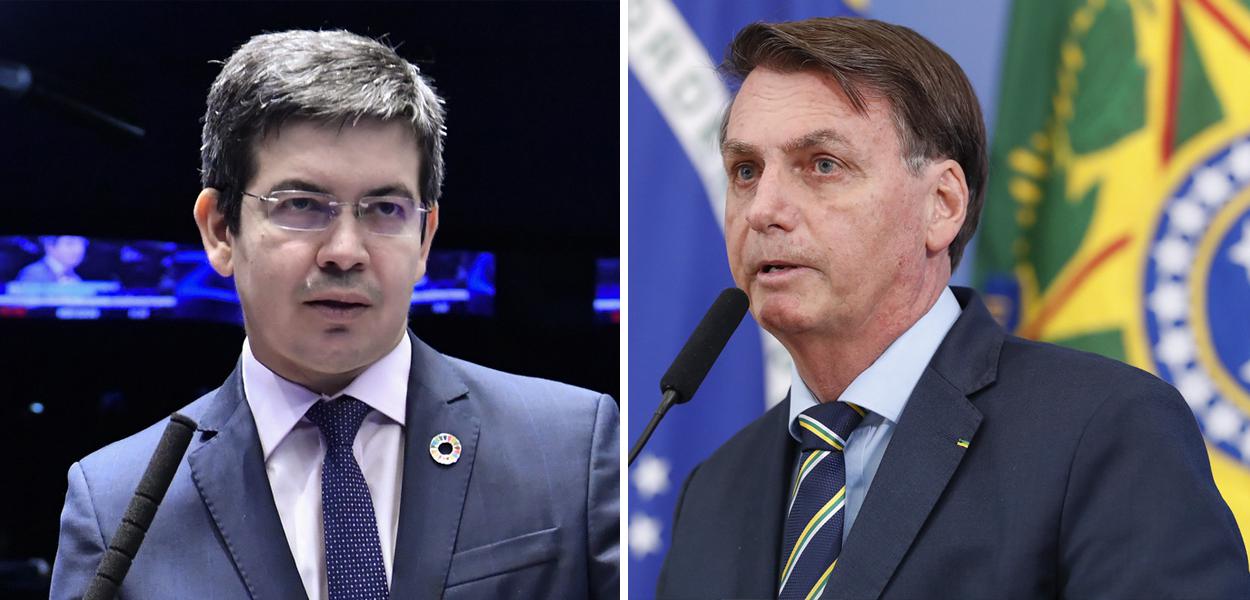 Randolfe Rodrigues e Jair Bolsonaro