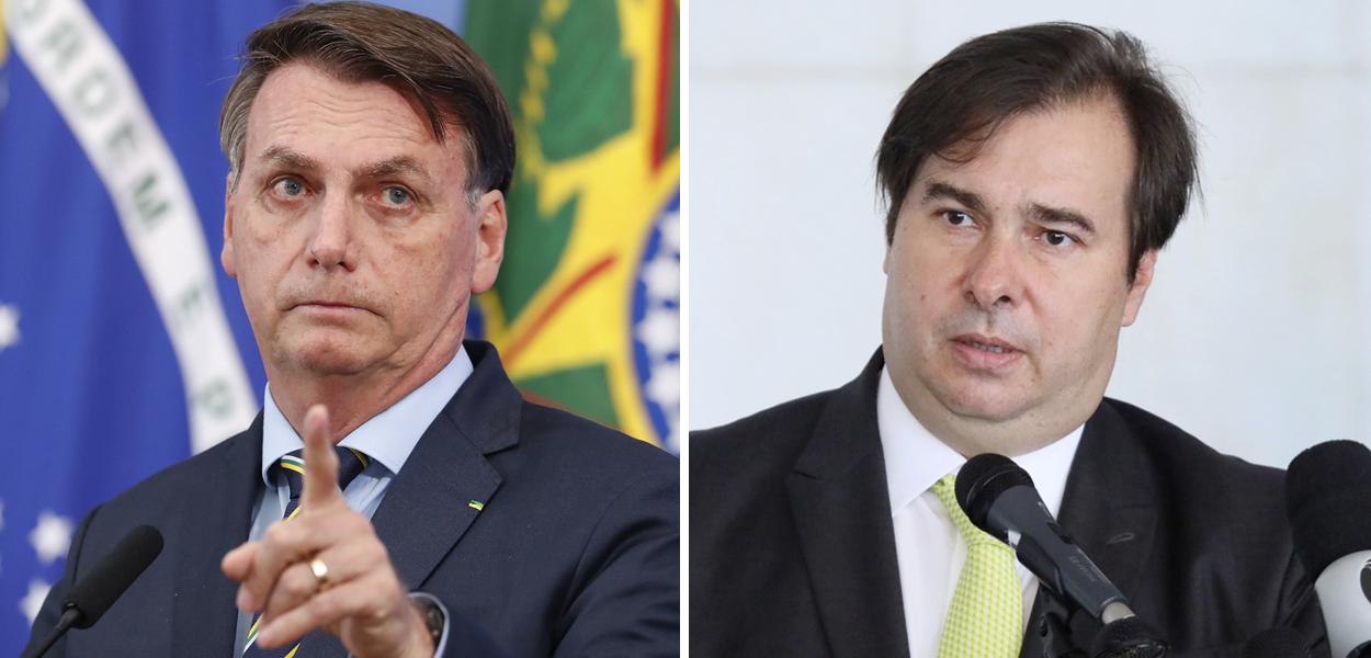 Rodrigo Maia e Jair Bolsonaro