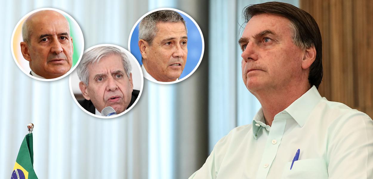 Luiz Eduardo Ramos, General Heleno, General Braga Netto e Jair Bolsonaro