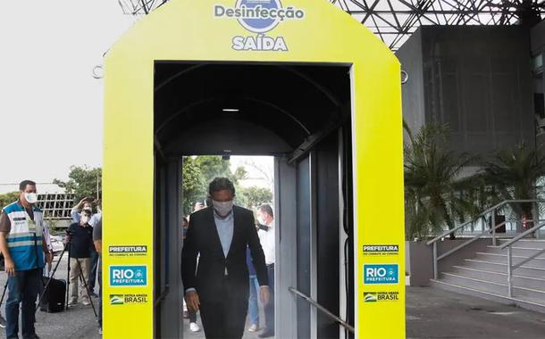 Equipamento para a desinfecção dos profissionais de saúde e funcionários que trabalharão no Riocentro