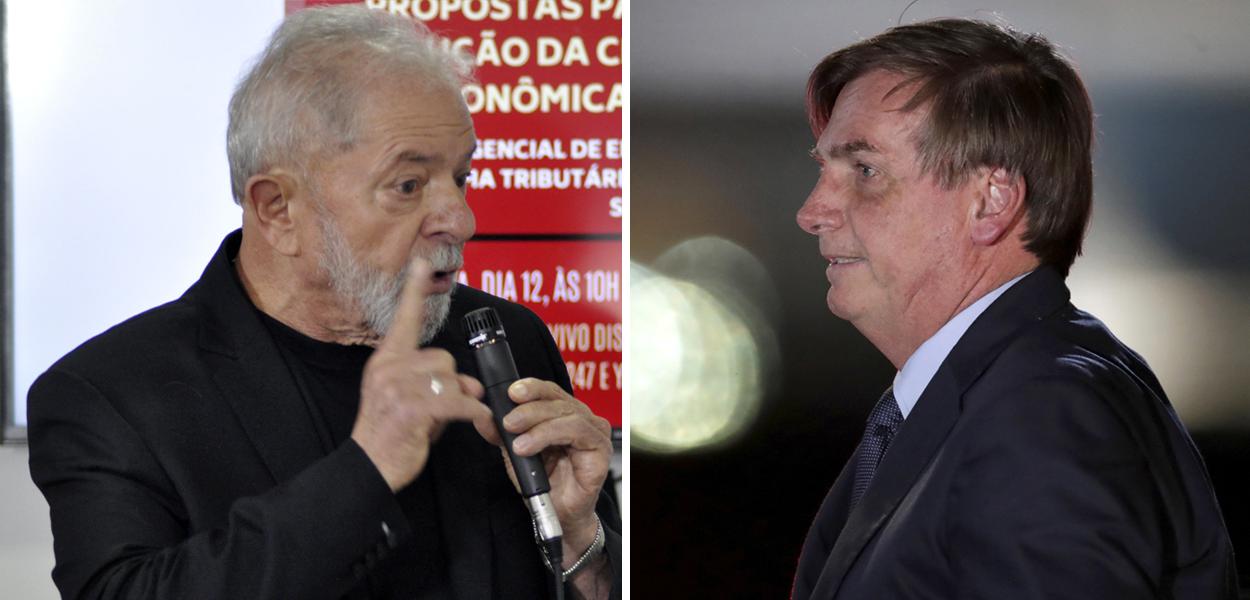 Lula e Jair Bolsonaro