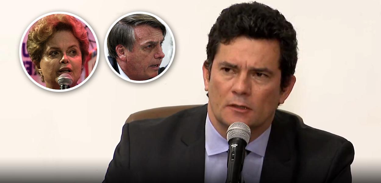 Dilma Rousseff, Jair Bolsonaro e Sérgio Moro