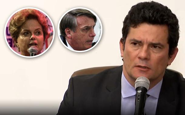 Dilma Rousseff, Jair Bolsonaro e Sérgio Moro