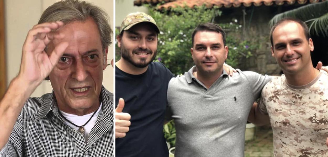 José Simão; Carlos, Flávio e Eduardo Bolsonaro