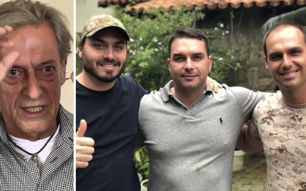 José Simão; Carlos, Flávio e Eduardo Bolsonaro