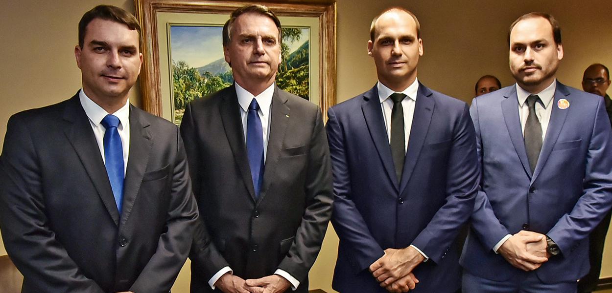 Flávio, Jair, Eduardo e Carlos Bolsonaro