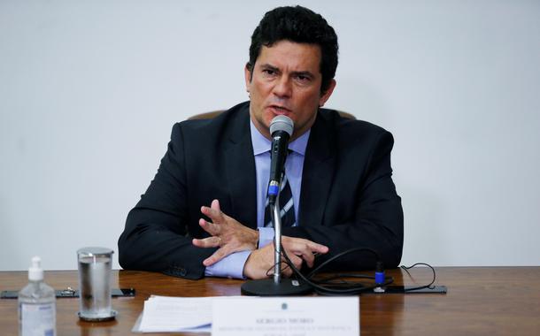 Ex-juiz Sergio Moro durante anúncio do pedido demissão do cargo de ministro da Justiça 24/04/2020