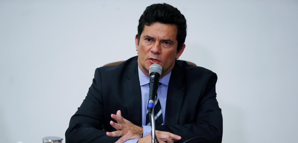Ex-juiz Sergio Moro durante anúncio do pedido demissão do cargo de ministro da Justiça 24/04/2020