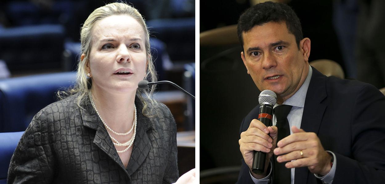 Gleisi Hoffmann e Sergio Moro