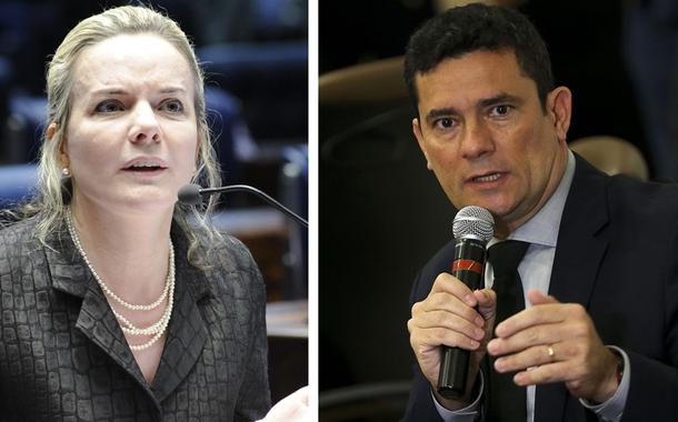 Gleisi Hoffmann e Sergio Moro