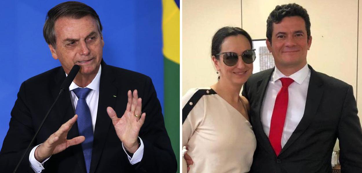 Jair Bolsonaro, Rosângela Moro e Sergio Moro
