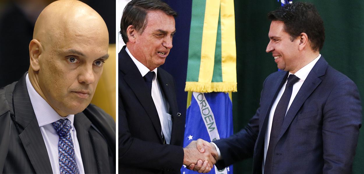 Alexandre de Moraes, Jair Bolsonaro e Alexandre Ramagem