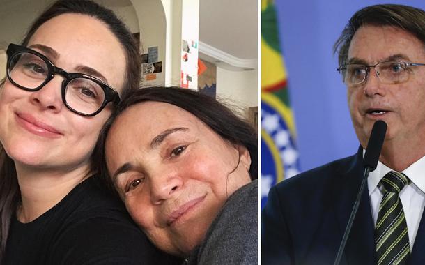 Gabriela Duarte, Regina Duarte e Jair Bolsonaro