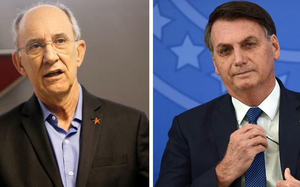 Rui Falcão e Jair Bolsonaro