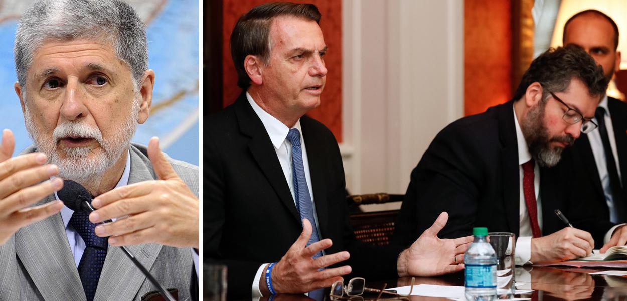 Celso Amorim, Jair Bolsonaro e Ernesto Araújo