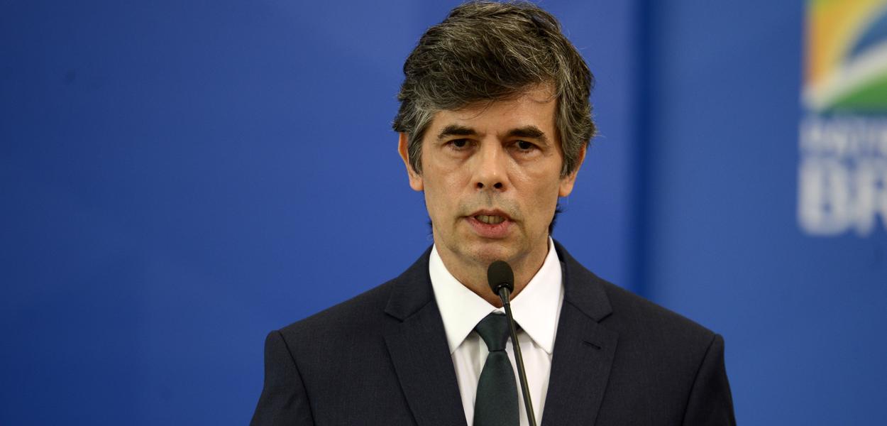 O ministro da Saúde, Nelson Teich,  durante solenidade de posse no Palácio do Planalto 