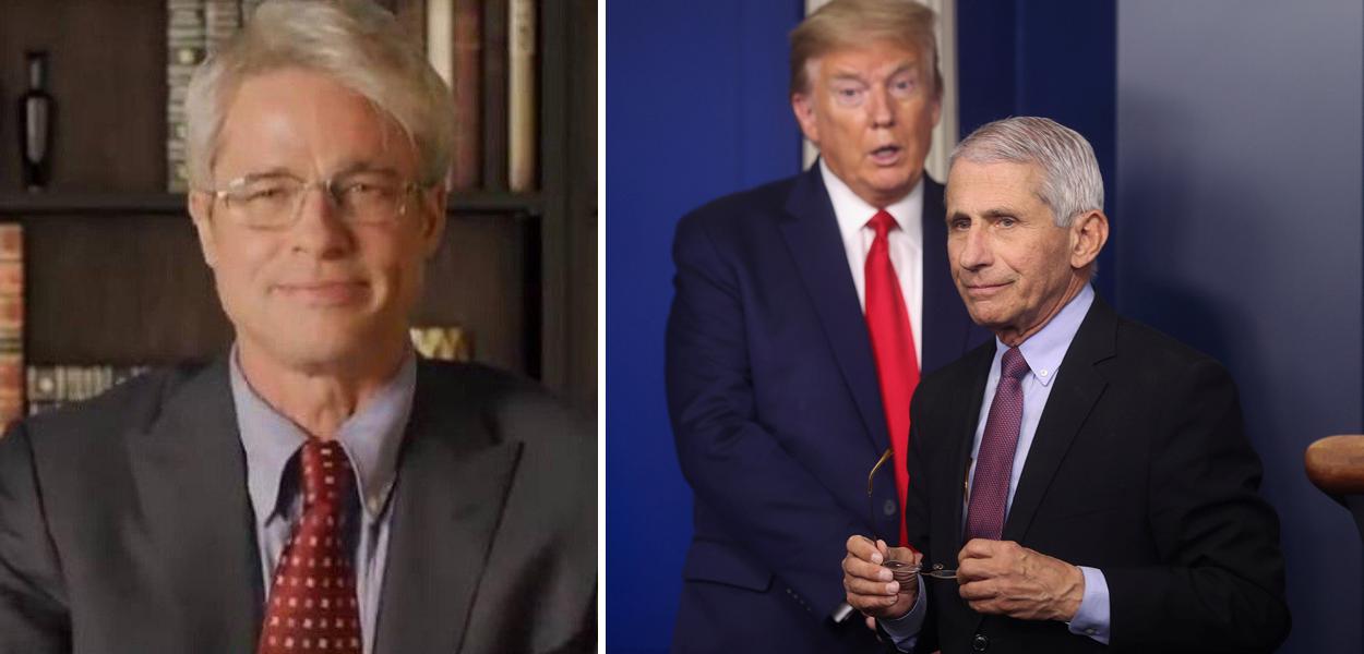 Brad Pitt, Donald Trump e Anthony Fauci