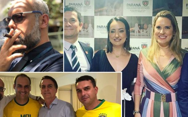 Allan dos Santos, Eduardo Bolsonaro, Jair Bolsonaro, Flávio Bolsonaro, Sergio Moro, Rosângela Moro, Paula Mourão e Hamilton Mourão