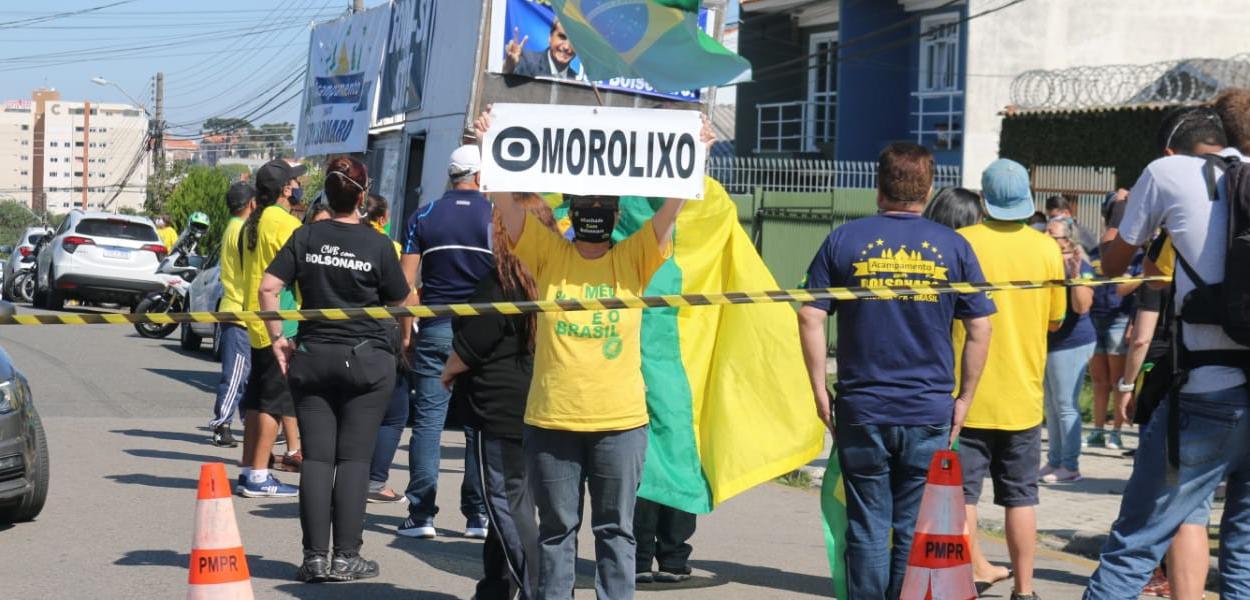 Bolsonarista em protesto