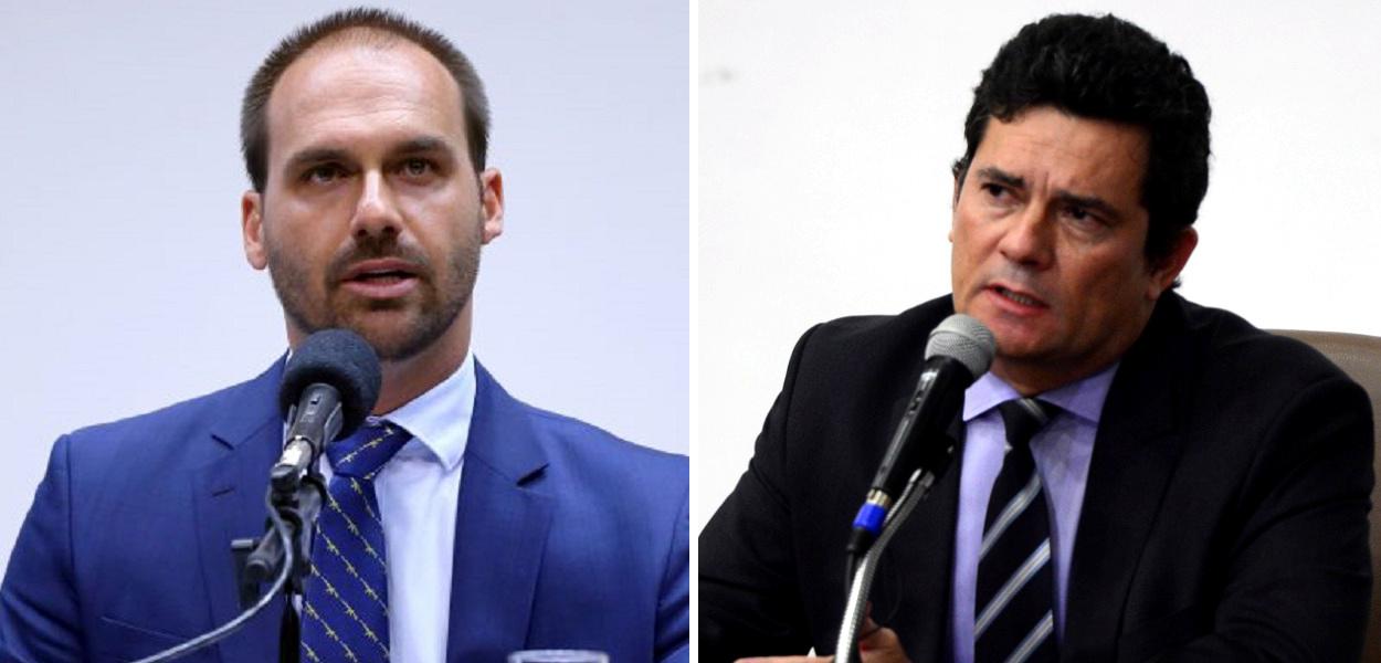 Eduardo Bolsonaro e Sergio Moro