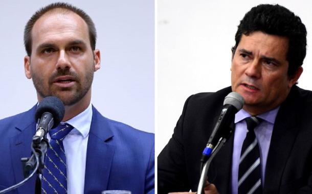 Eduardo Bolsonaro e Sergio Moro