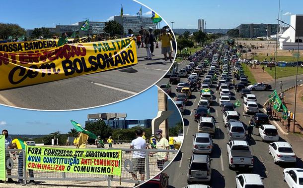 Apoiadores de Jair Bolsonaro em carreata