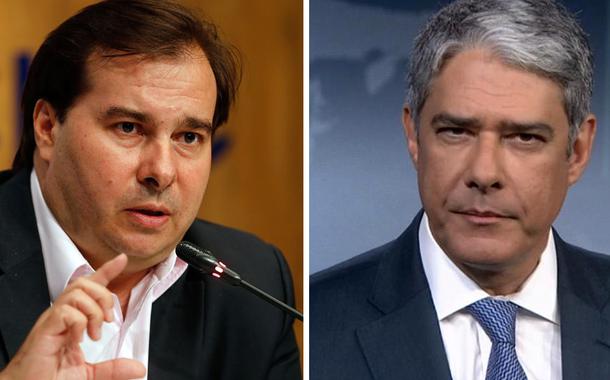 Rodrigo Maia e William Bonner