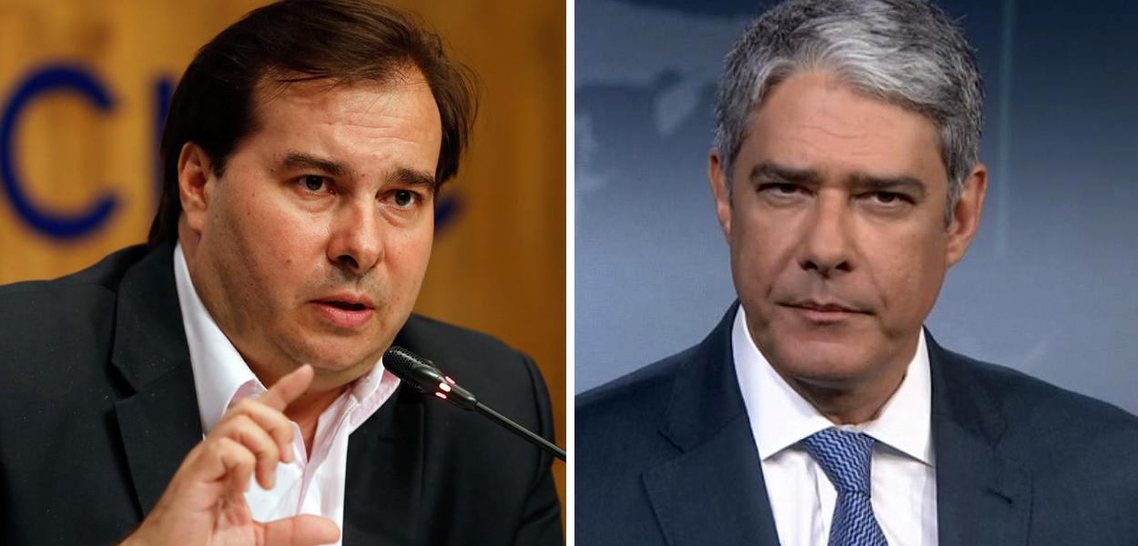 Rodrigo Maia e William Bonner